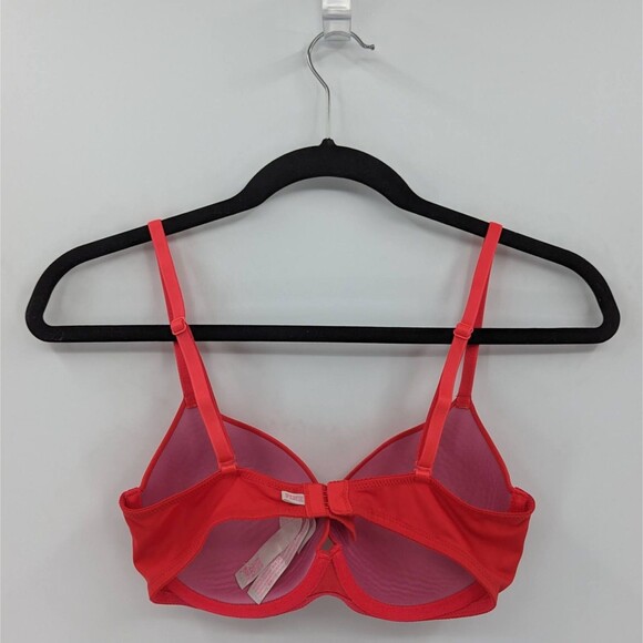 Victoria's Secret PINK Bra Women's 32D Red Lightly Lined - Picture 2 of 6